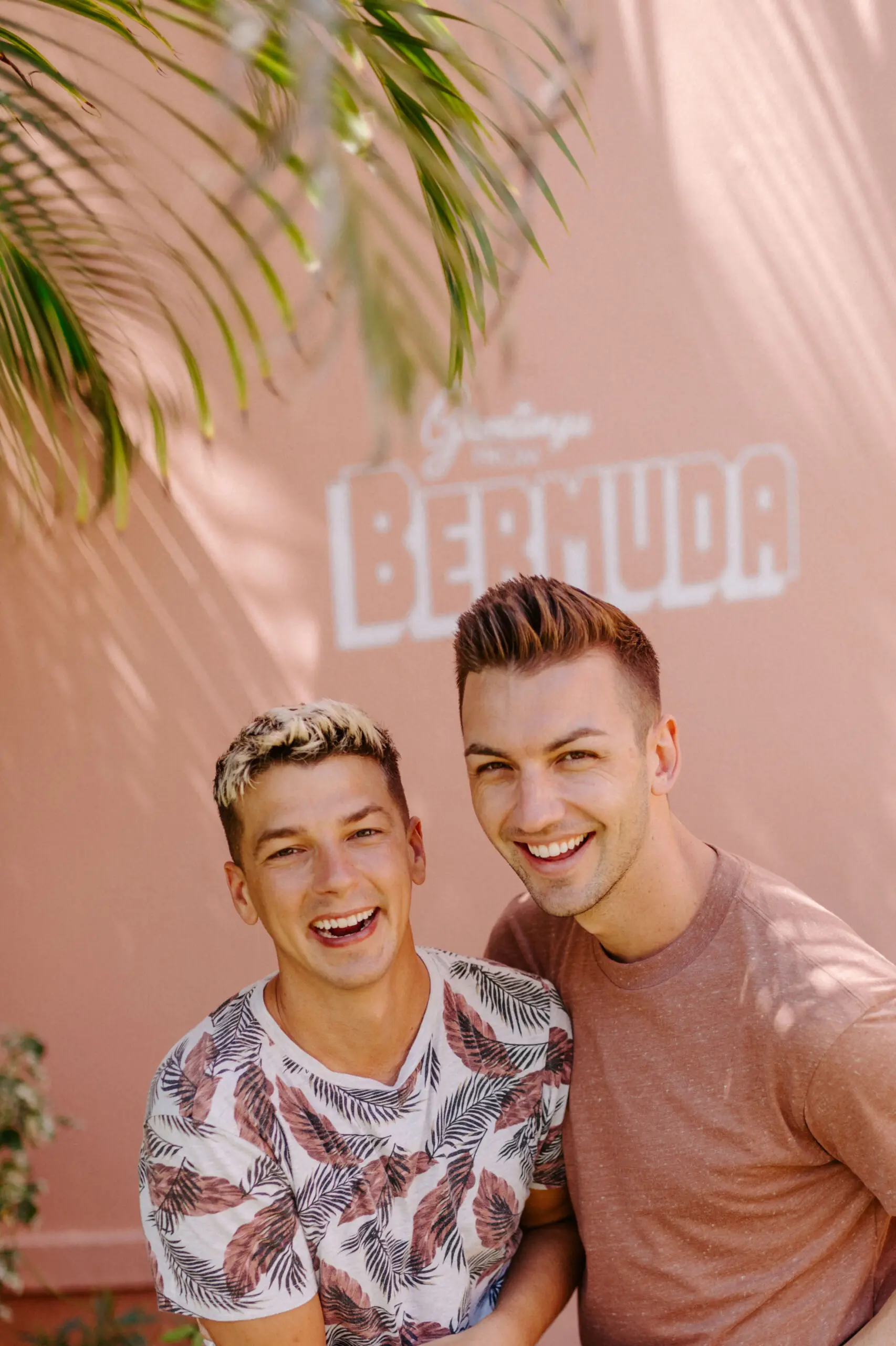 Michael and Matt at the Hamilton Princess and Beach Club in Bermuda.