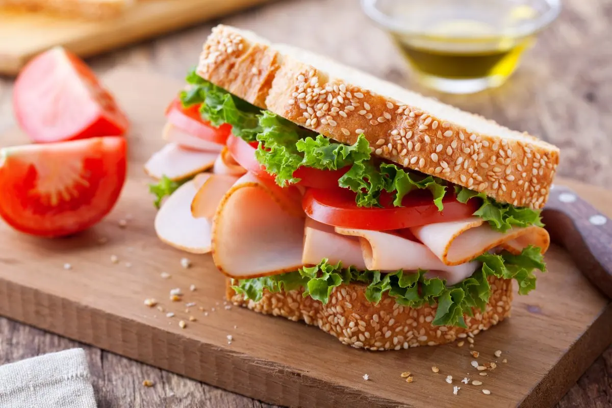 Turkey sandwich stock image