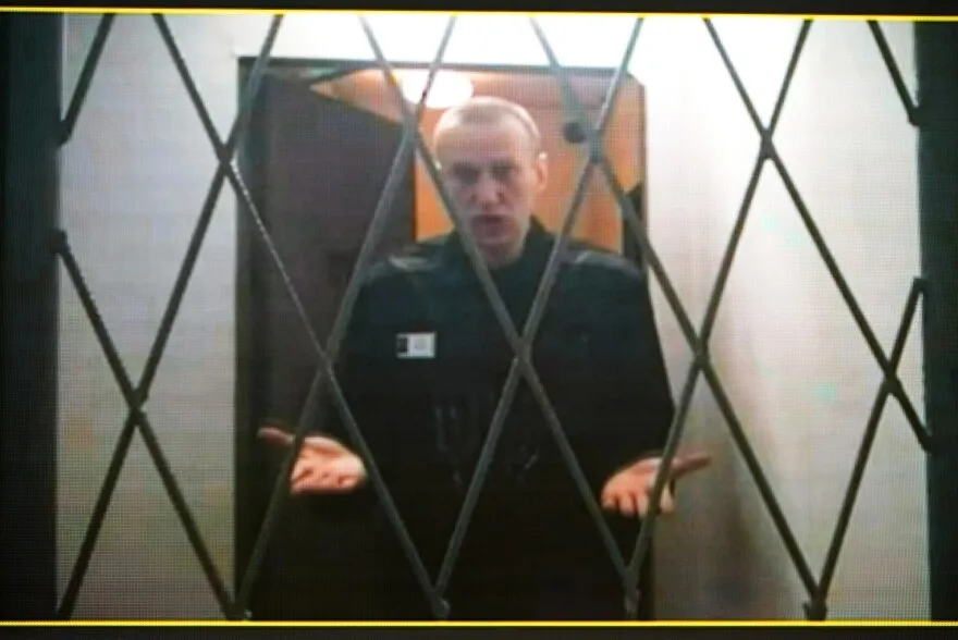 Jan. 11, 2024: Russian opposition leader Alexei Navalny appears via a video link from the Arctic penal colony where he is serving a 19-year sentence, provided by the Russian Federal Penitentiary Service during a hearing of Russia’s Supreme Court, in Moscow, Russia.