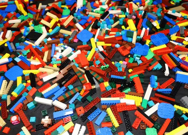 Legos await creative minds at Brick Fest Live at the Iowa Events Center in Des Moines on Saturday, Feb. 17, 2024.