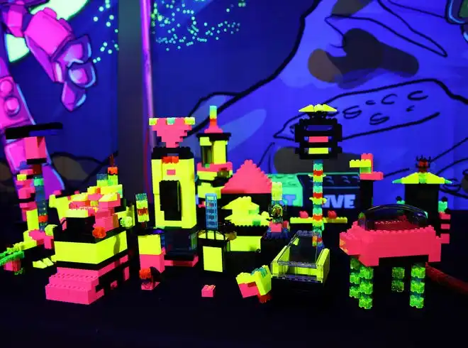 Special Legos are found in the glow zone at Brick Fest Live featuring life-sized models made from Legos, hands-on activities, and a meet-and-greet with Manny from the 