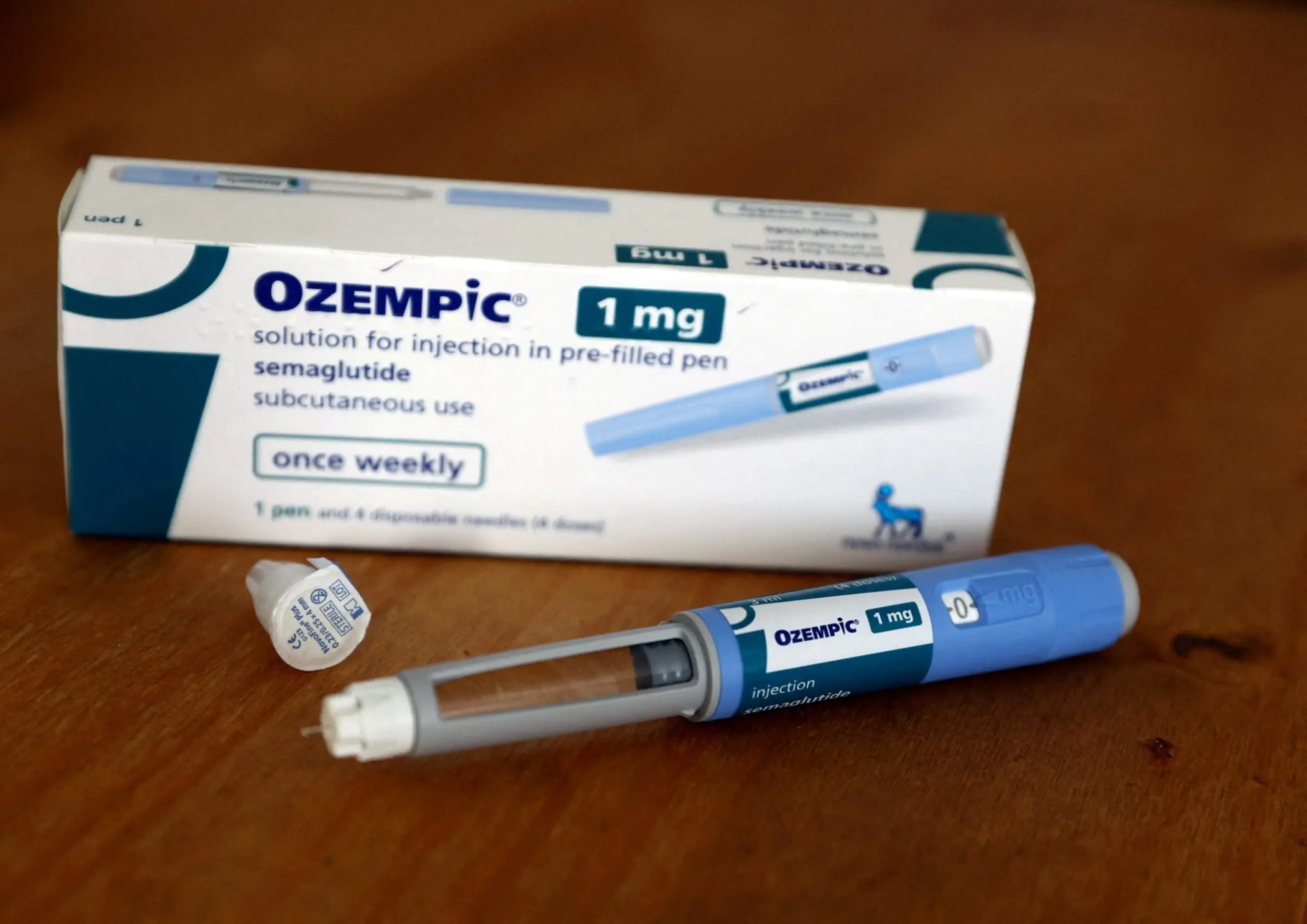 PHOTO: FILE PHOTO: A box of Ozempic and contents, Oct. 31, 2023.