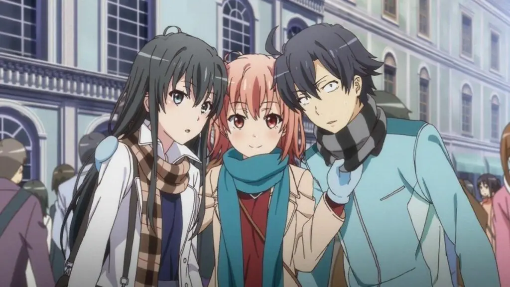 Oregairu’s Yukino, Yui, and Hachiman