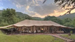 A large family tent at Cottar’s Safaris in Kenya