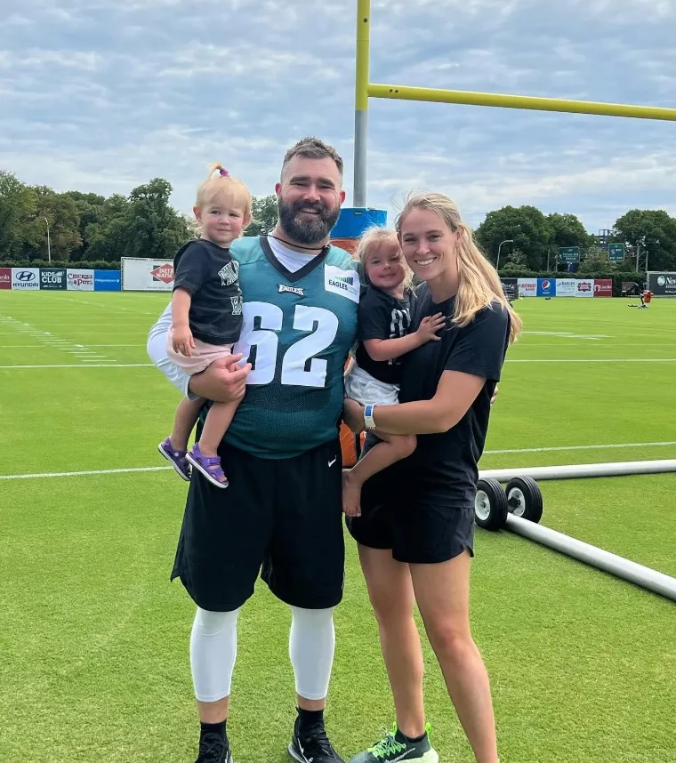 Kylie Kelce has said raisng a family is hard