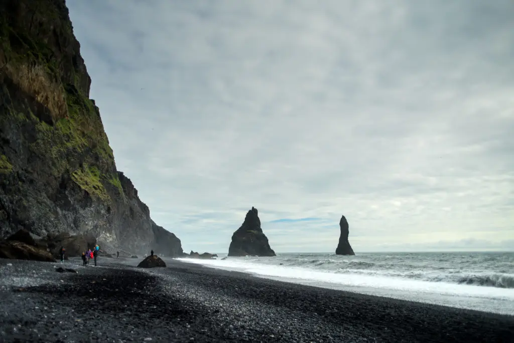 Reynisfjara black sand beach on the South Coast in Iceland