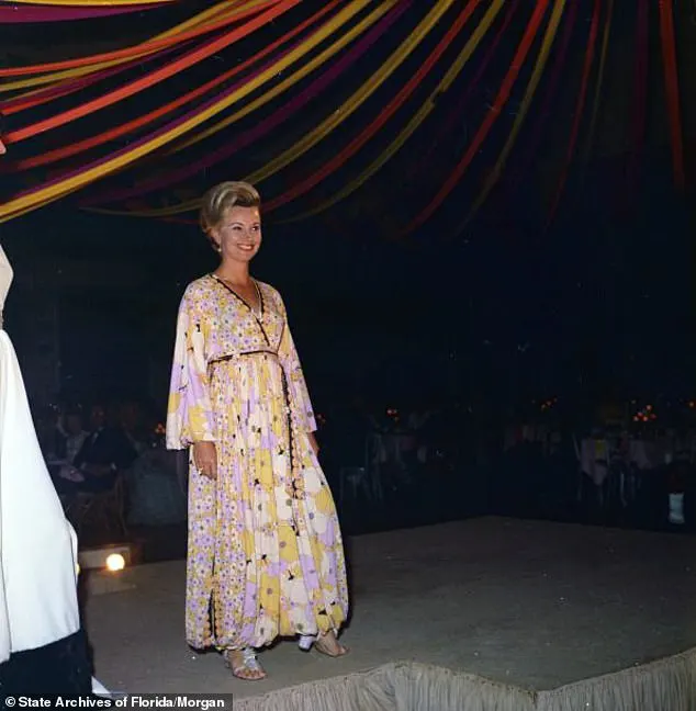 Mrs. George Matthews in fashion show at the Everglades Club for the St. Mary’s Hospital ball in Palm Beach March 8, 1969