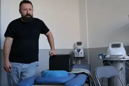 Oleksander Markov, at his medical center in Kharkiv.