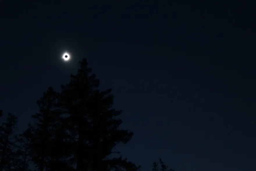 The zenith of totality at Coleman State Park on April 8.