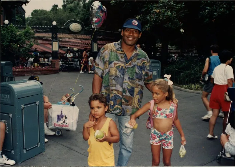 O.J. Simpson with his son Justin Ryan Simpson and daughter Sydney Brooke Simpson. O.J. Simpson