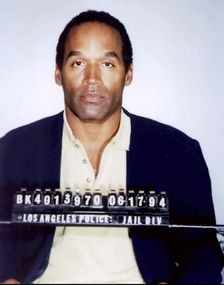 Mugshot of OJ Simpson in 1994.