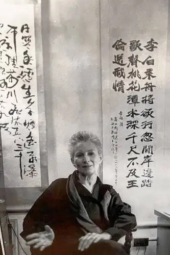 Dr. Priscilla Sears, Professor of English and Women’s Studies, in her office at Dartmouth College in undated photograph. (Family photograph)