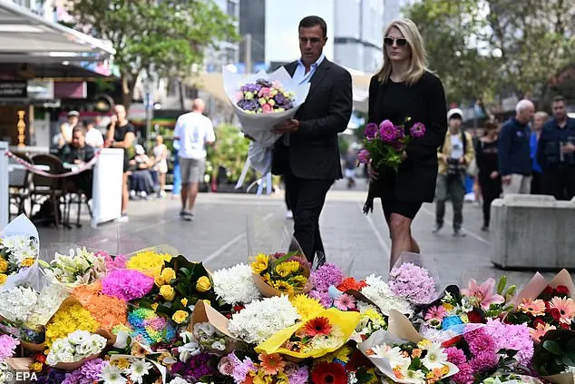 People have been paying their respects at the scene of Saturday’s stabbing rampage at Bondi Junction in Sydney, Australia, leaving floral tributes to the victims