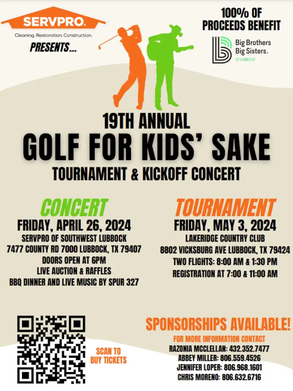 Golf for Kids’ Sake Fundraiser for Big Brothers Big Sisters of Lubbock