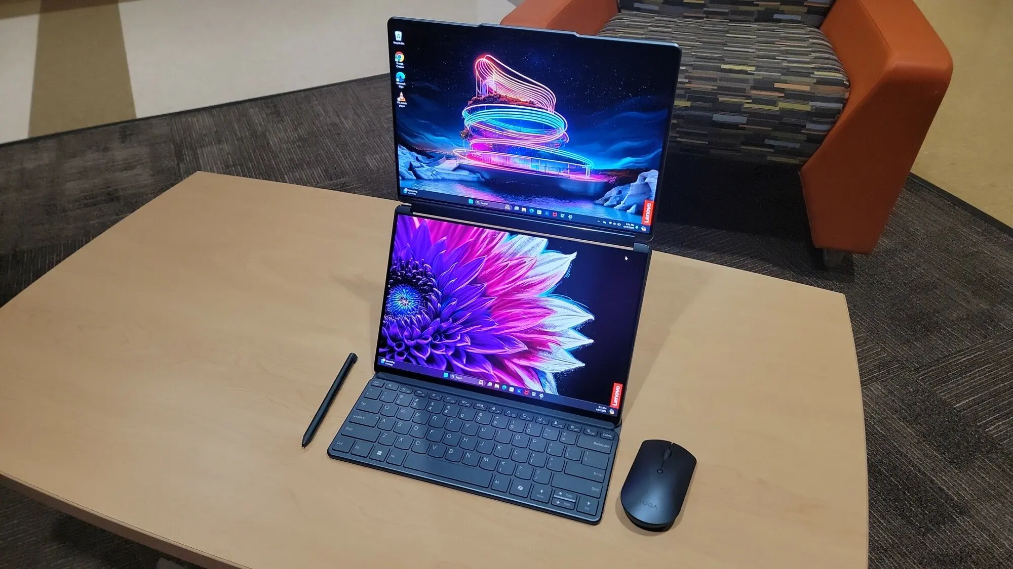 Lenovo Yoga Book 9i on a table