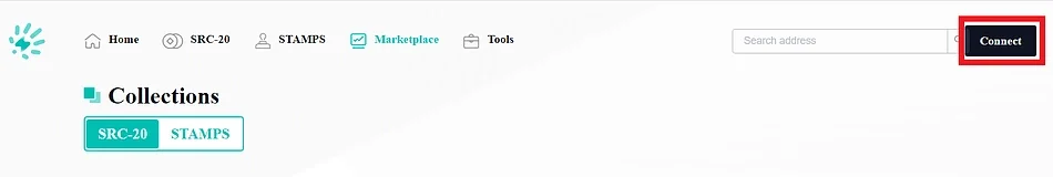 Connect wallet to SRC-20 exchange