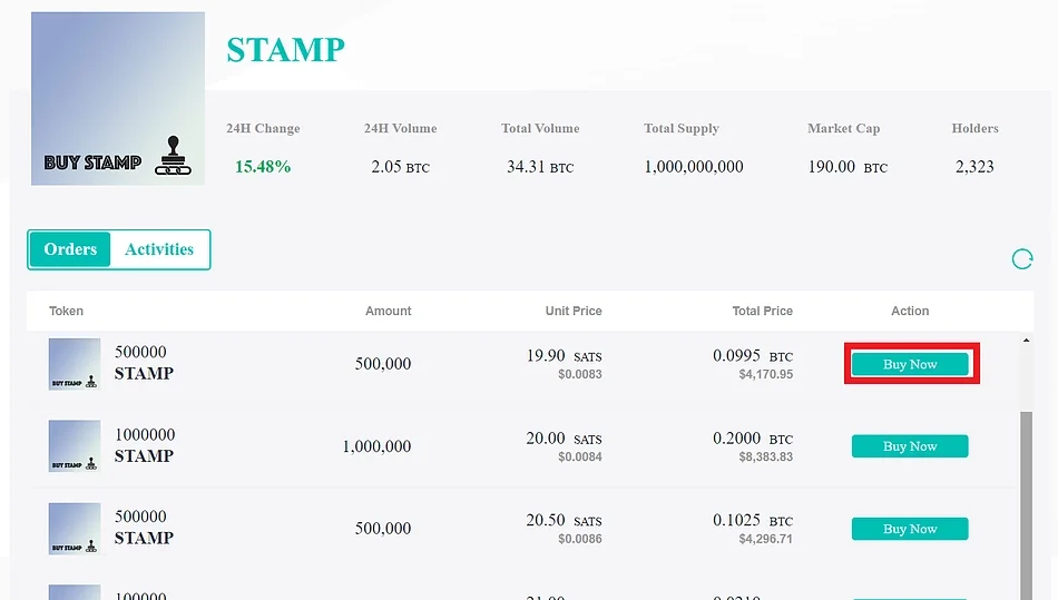 How to buy SRC-20 tokens