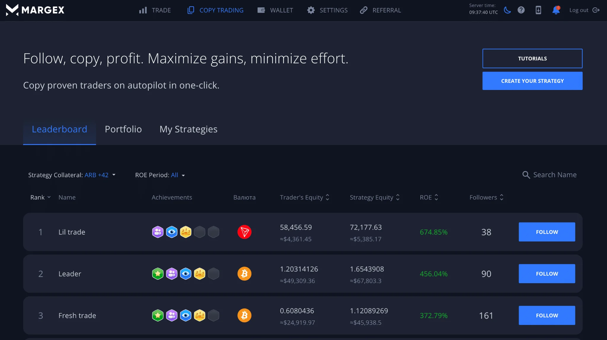 Margex Copy Trading