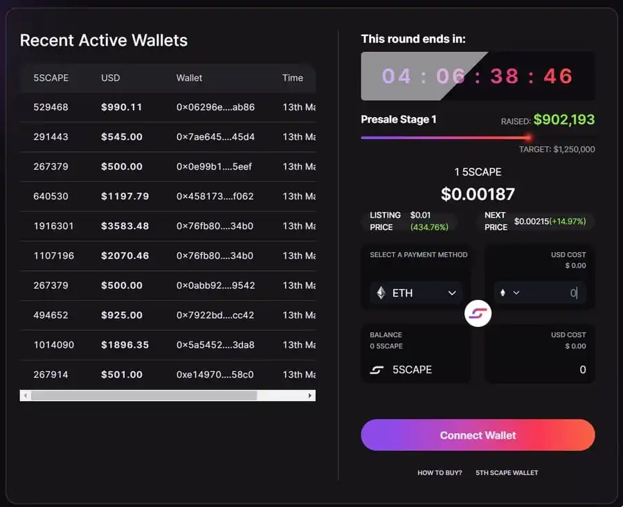 5thscape presale