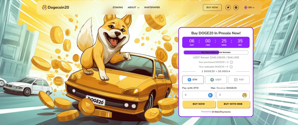 dogecoin20 homepage