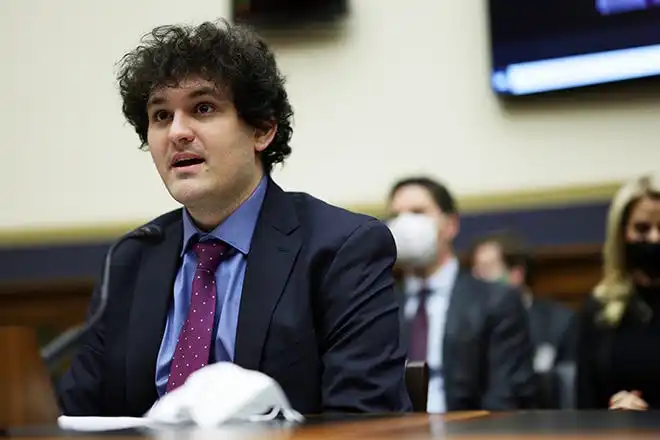 CEO of FTX Sam Bankman-Fried testifies during a hearing before the House Financial Services Committee at Rayburn House Office Building on Capitol Hill December 8, 2021 in Washington, DC. The committee held a hearing on 