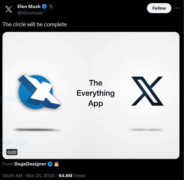 Elon Musk's tweet