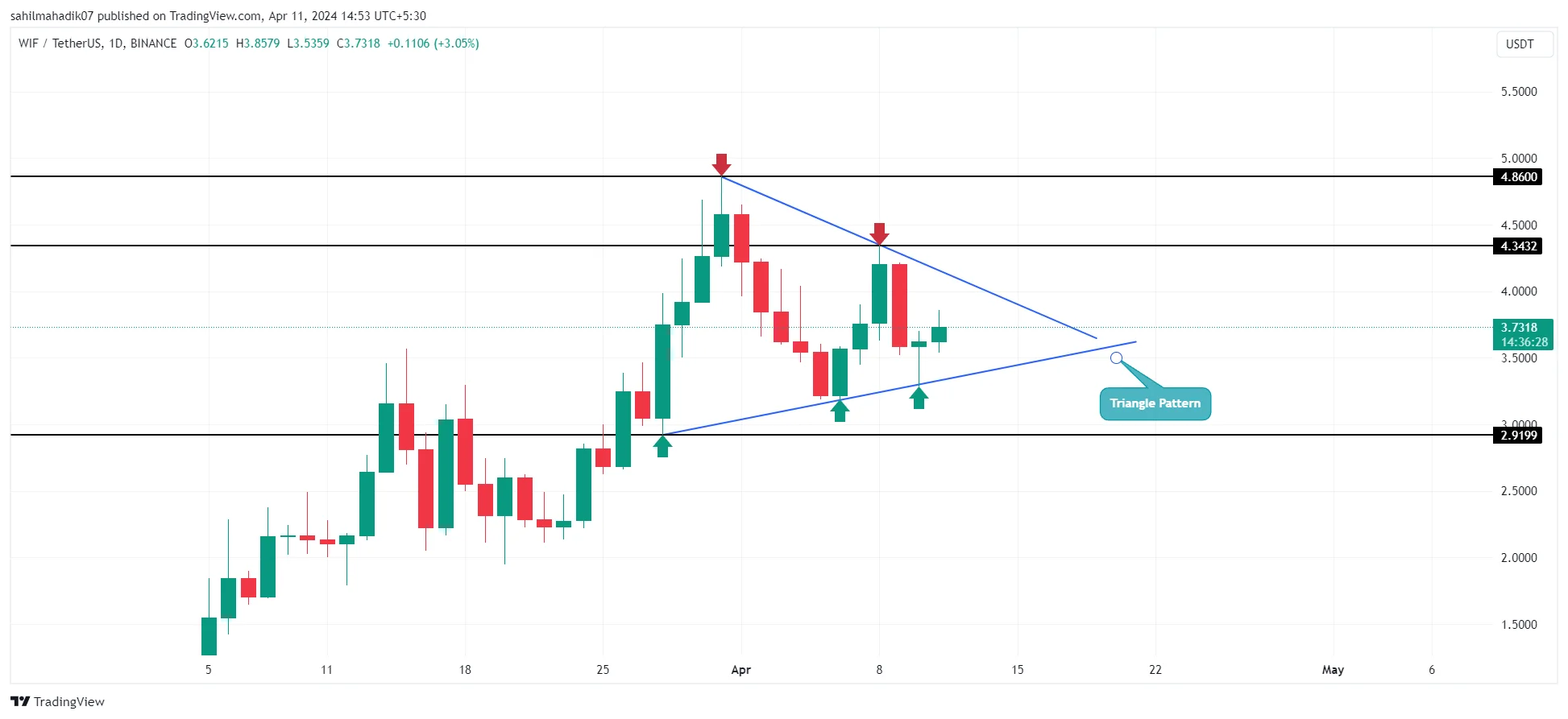 BINANCE:WIFUSDT Chart