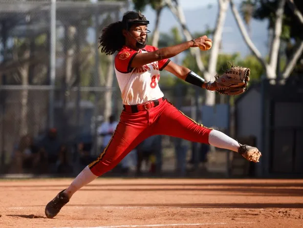 Willow Glen starting pitcher Alanna Clincy (89) throws against Notre Dame-Salinas High School in the seventh inning of their NorCal Division II championship game at Willow Glen High School in San Jose, Calif., on Saturday, June 3, 2023. (Nhat V. Meyer/Bay Area News Group)