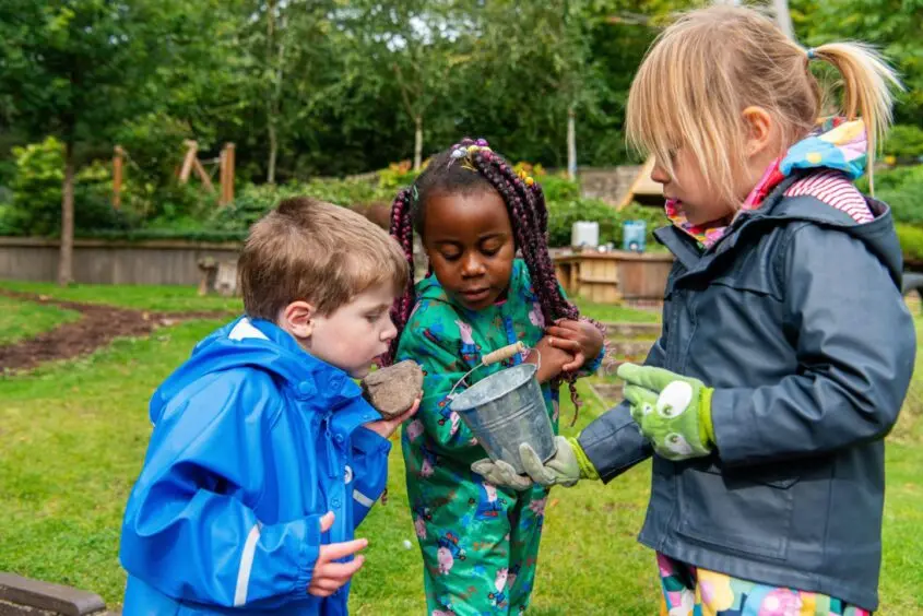 Young nursery students at ISA