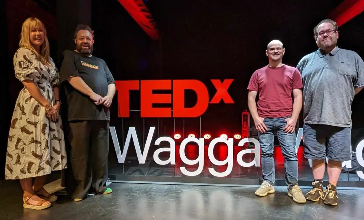 Speakers for TEDx Wagga on stage