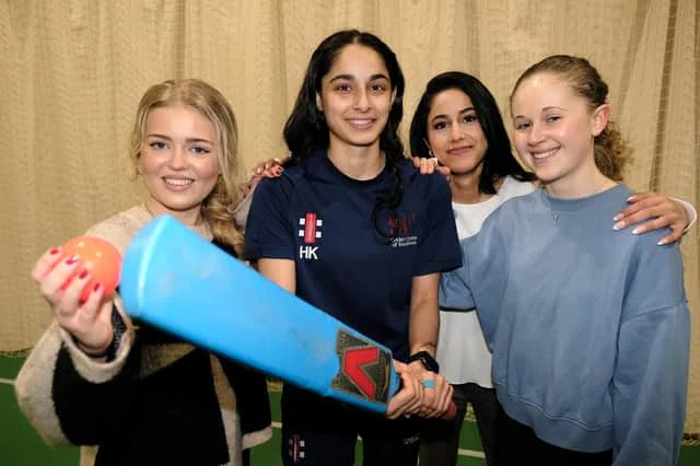 Swedish students meet one of Scarborough College's cricket stars