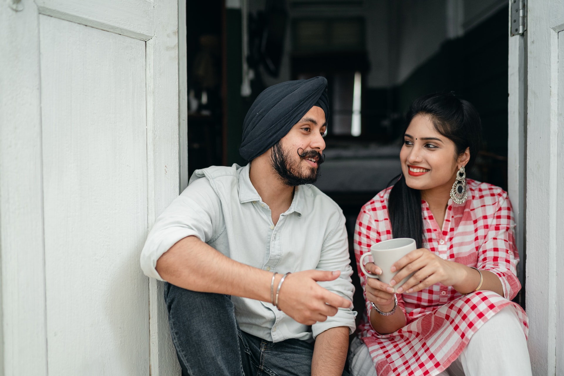 couple enjoying coffee