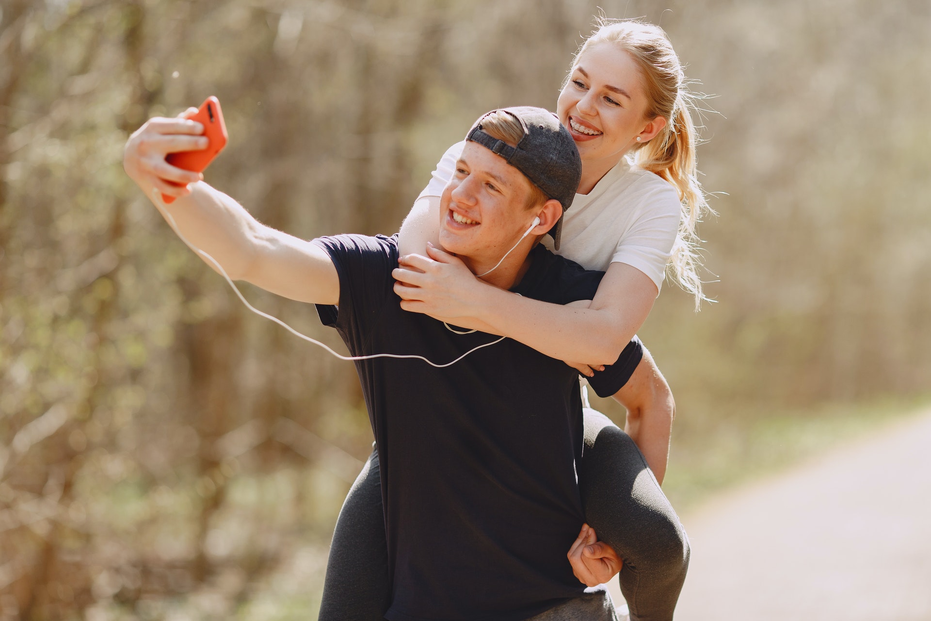 couple taking selfie