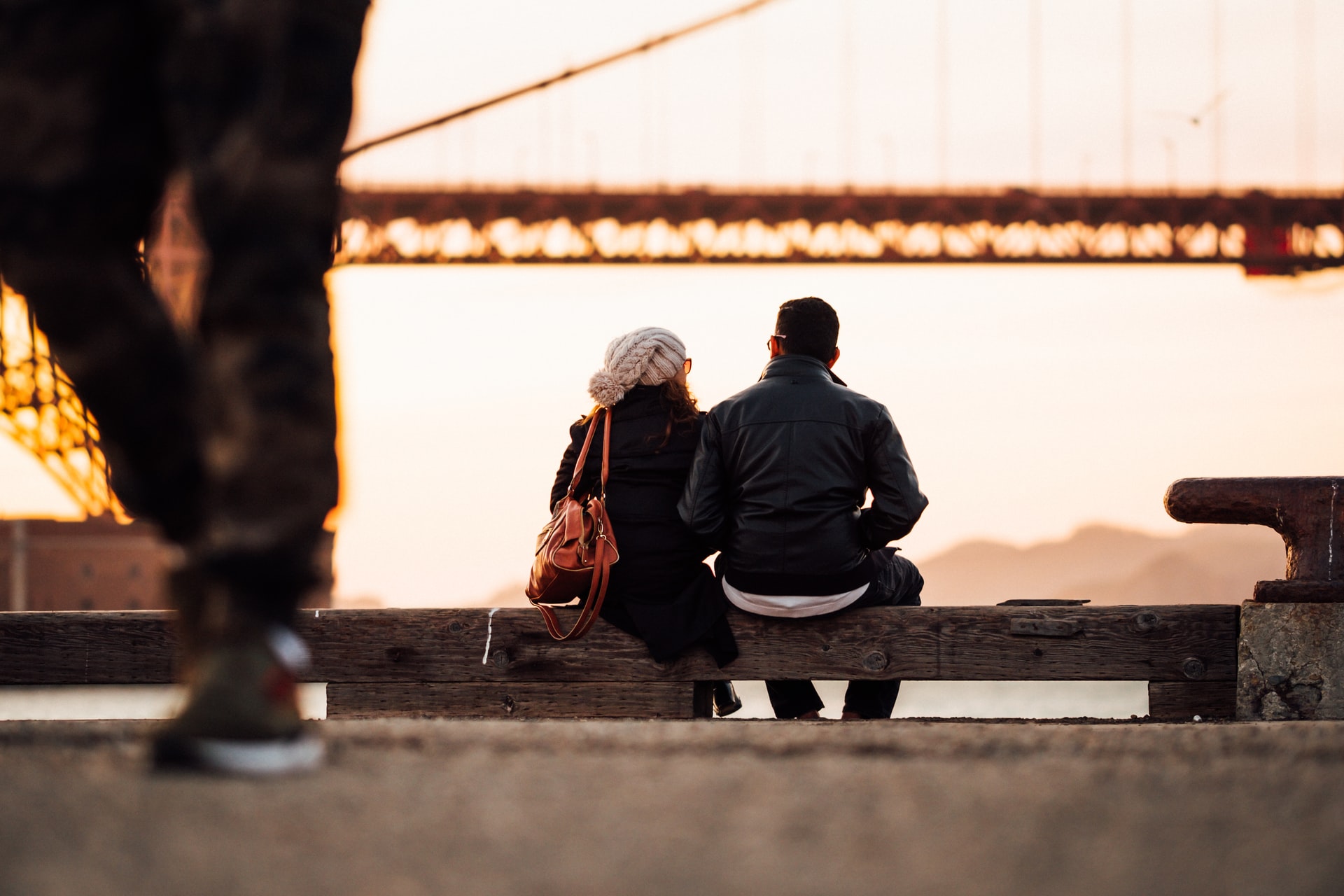 couple sitting outside