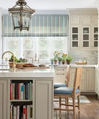 neutral modern kitchen with kitchen island