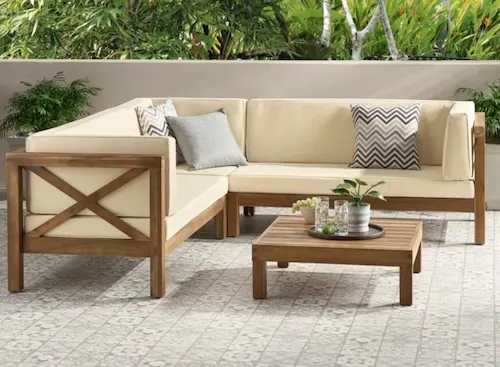 The Luthersville 4 Piece Sectional Seating Sofa Set with Cushions is on sale.