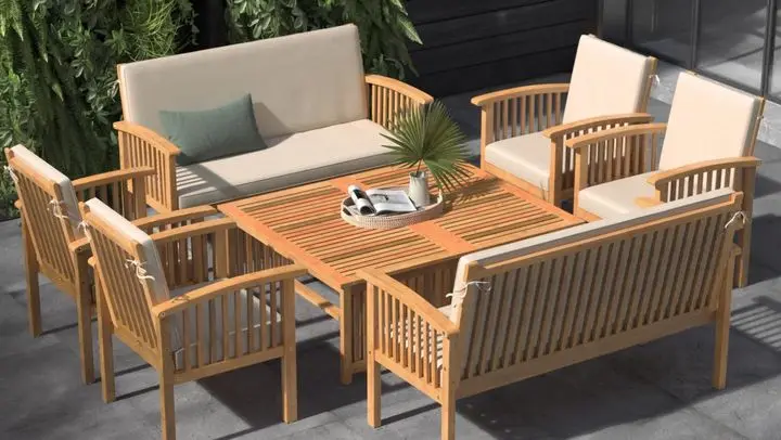 A patio set from Wayfair on sale for Memorial Day