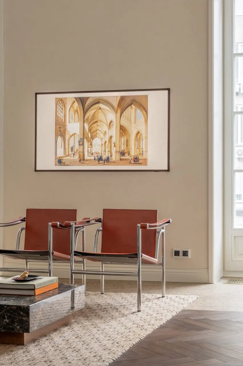 Mid-century furniture in Kyiv, apartment.