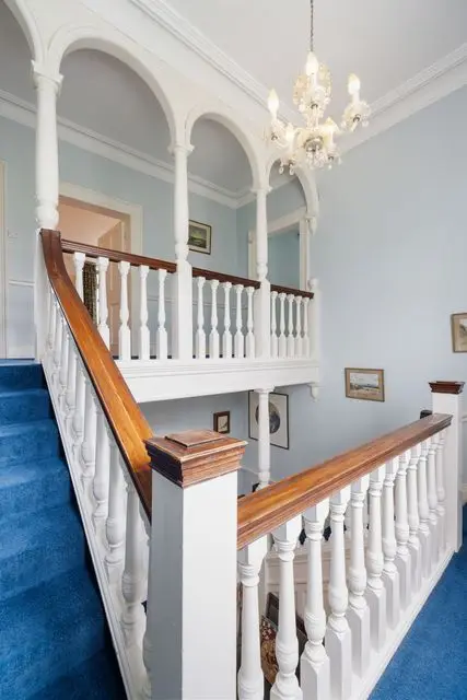 The staircase to the upper floor