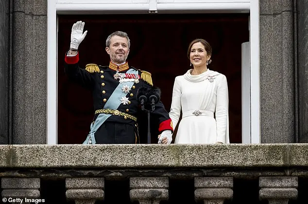 Pictured: King Frederik and Queen Mary of Denmark following the monarch's proclamation in January