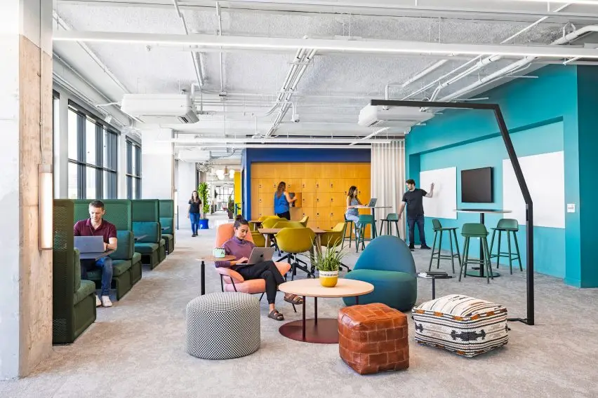 Colourful office interior