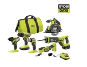 RYOBI ONE+ 18V Cordless 6-Tool Combo Kit