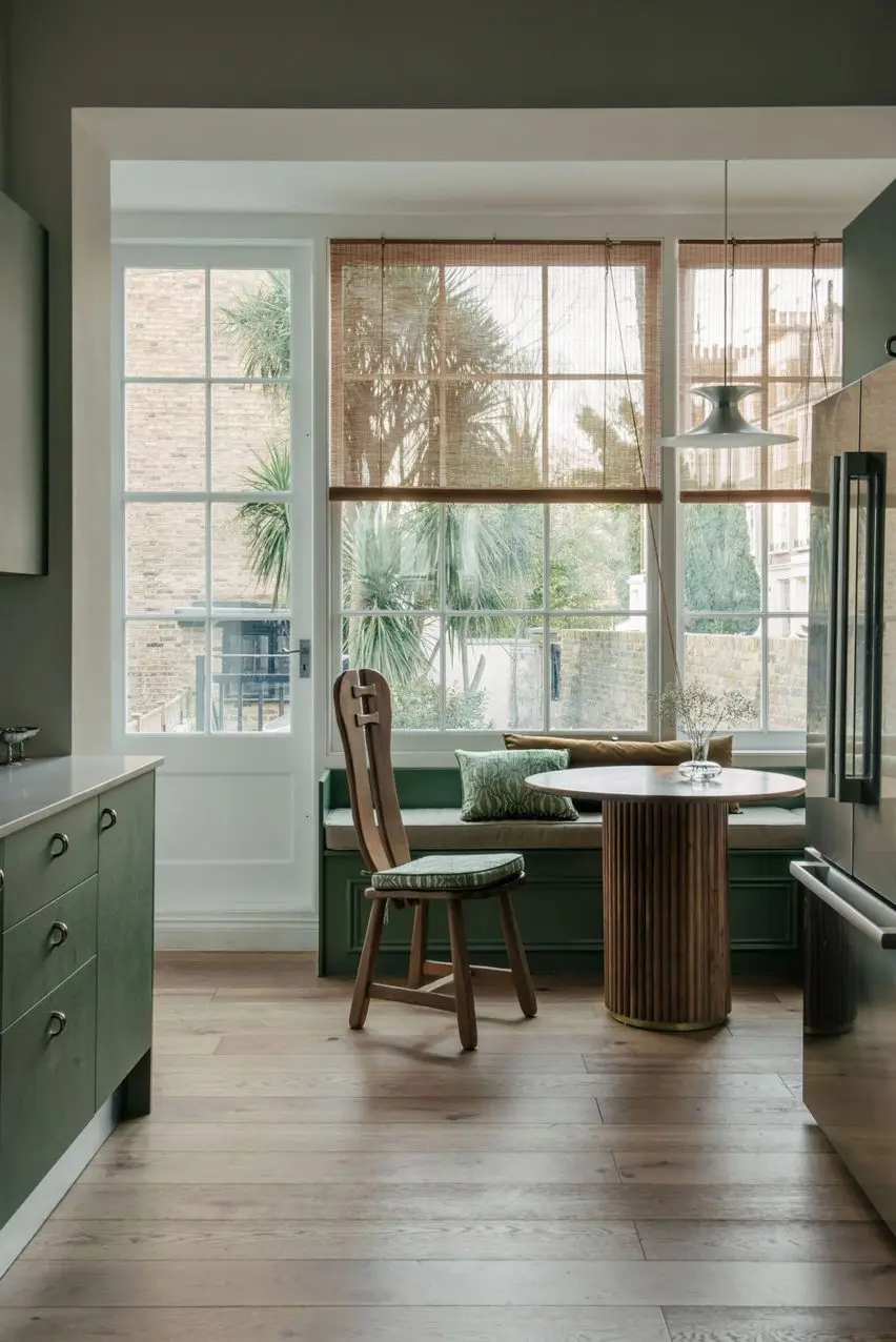 Kitchen and living area interior view