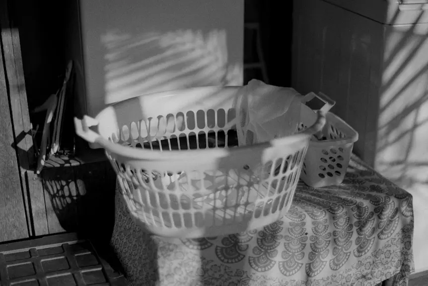 A washing basket.