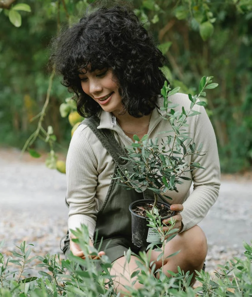 woman gardening