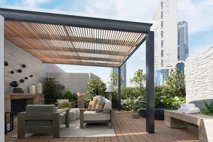 Steel pergola