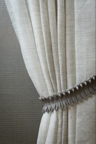 A curtain with a tie up