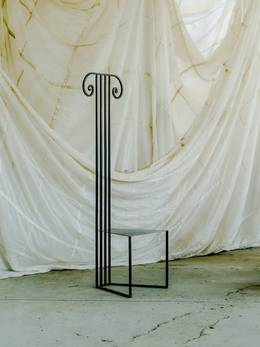 Chair made with steel backings