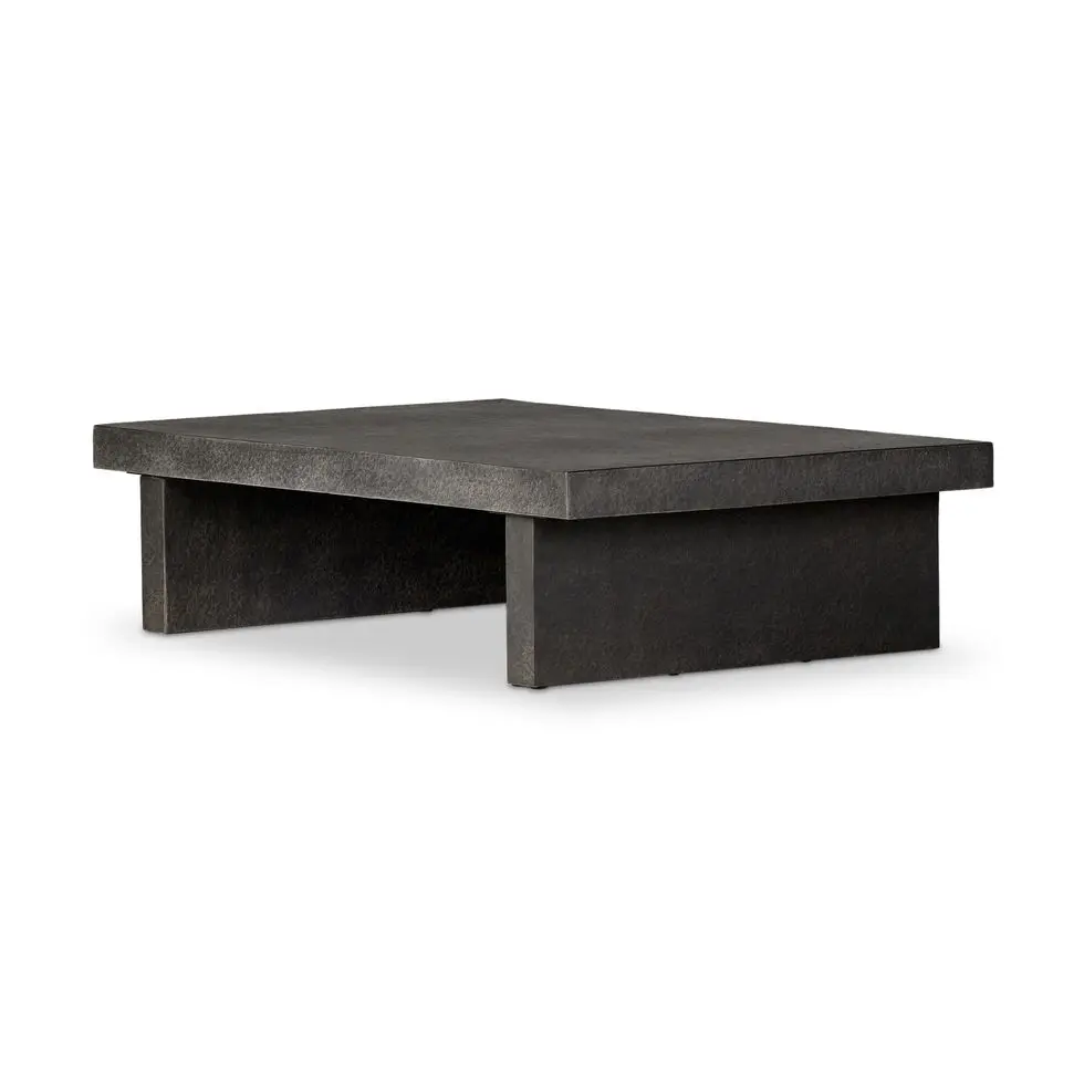 huesca outdoor coffee table distressed graphite concrete huesca outdoor coffee table distressed graphite concrete
