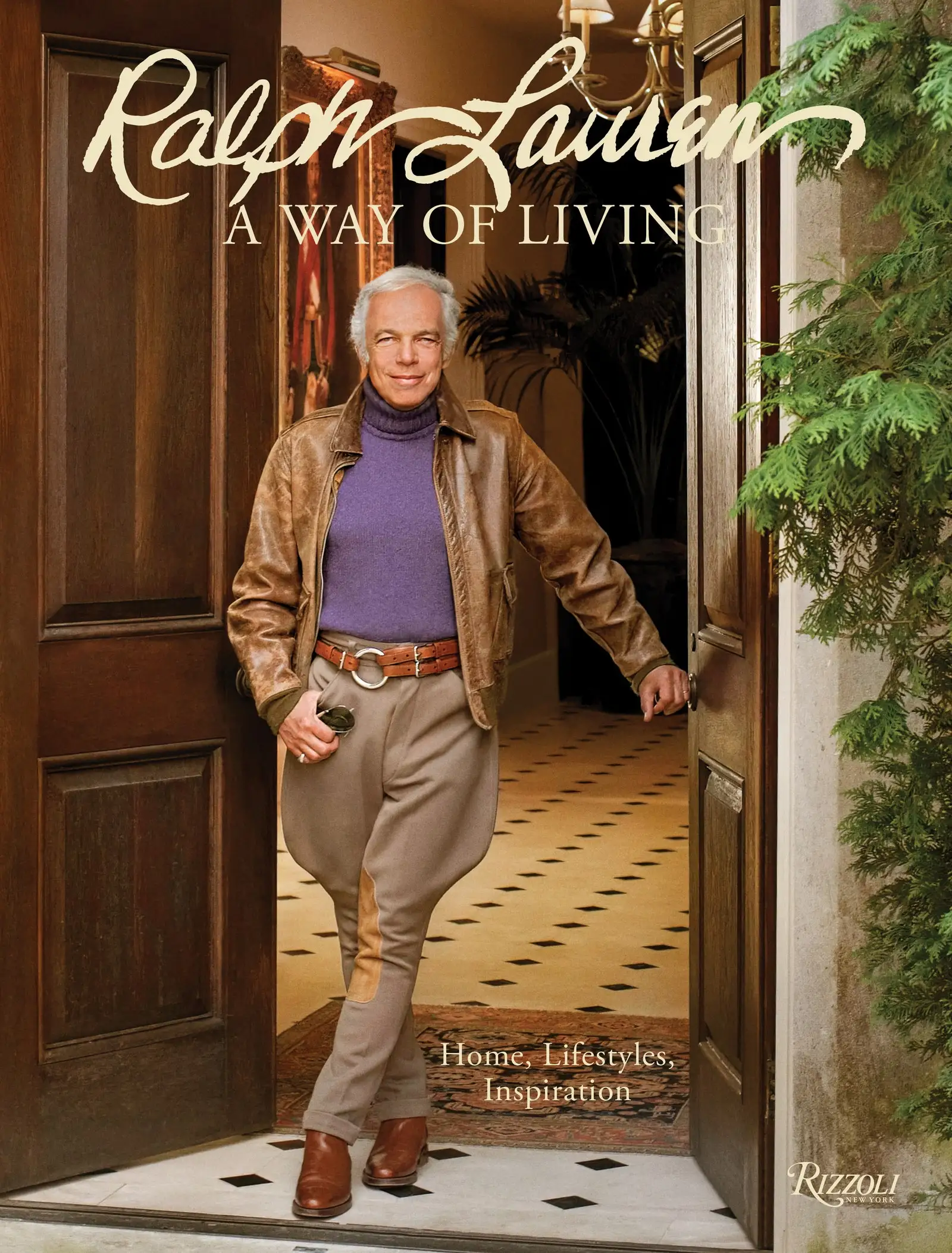 Image may contain Ralph Lauren Clothing Coat Accessories Belt Jacket Pants Adult Person Book and Publication